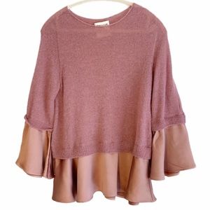 Semicouture mauve Italian mohair sweater top M